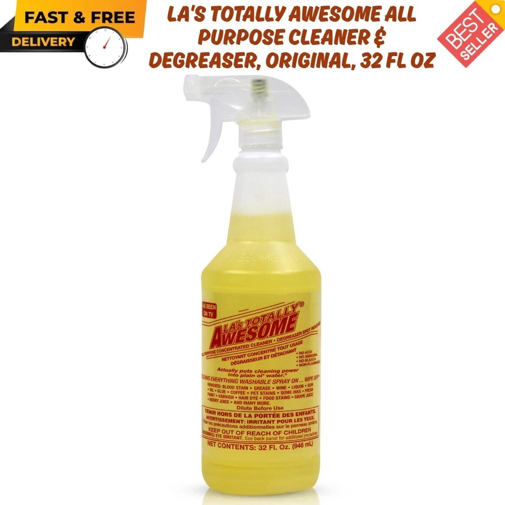 LA’s Totally Awesome All Purpose Cleaner & Degreaser, Original, 32 fl oz, Spray