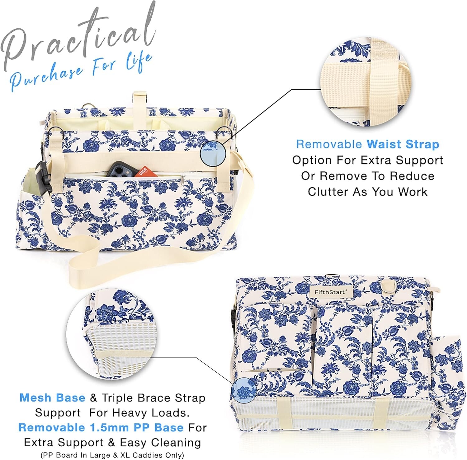 Easily Cleaned Tote Caddy with Stylish Design – 9 Pockets for Total Organization