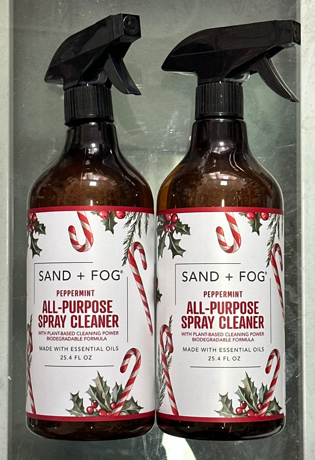 (2-Pack) SAND + FOG™ Plant-Based Kitchen REFRESHER & CLEANER ~ PEPPERMINT