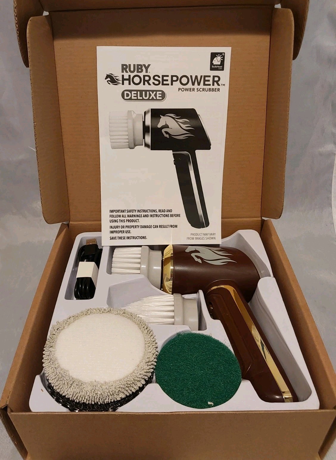 Horsepower Gold Edition Handheld Cordless Rechargeable Power Scrubber
