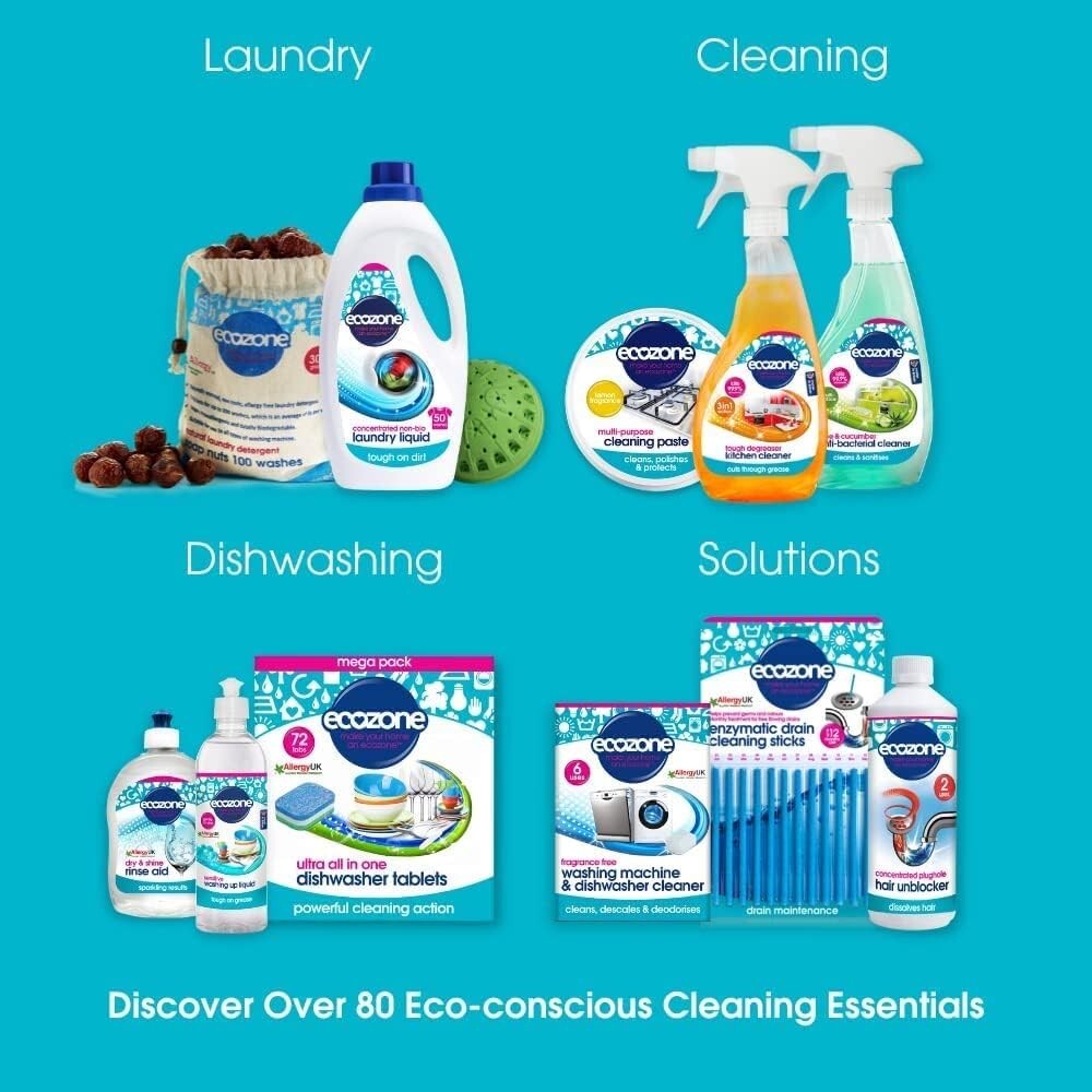 Ecozone Laundry Ecoball™ 250 Pure Linen Fragrance Vegan Packaging FREE