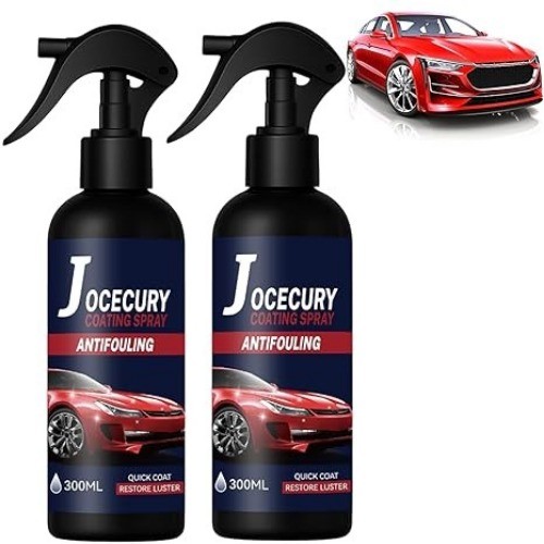 2Pcs*300ML Ceramic Coating Spray for Cars – 3-in-1 High Gloss & Protection, Wate