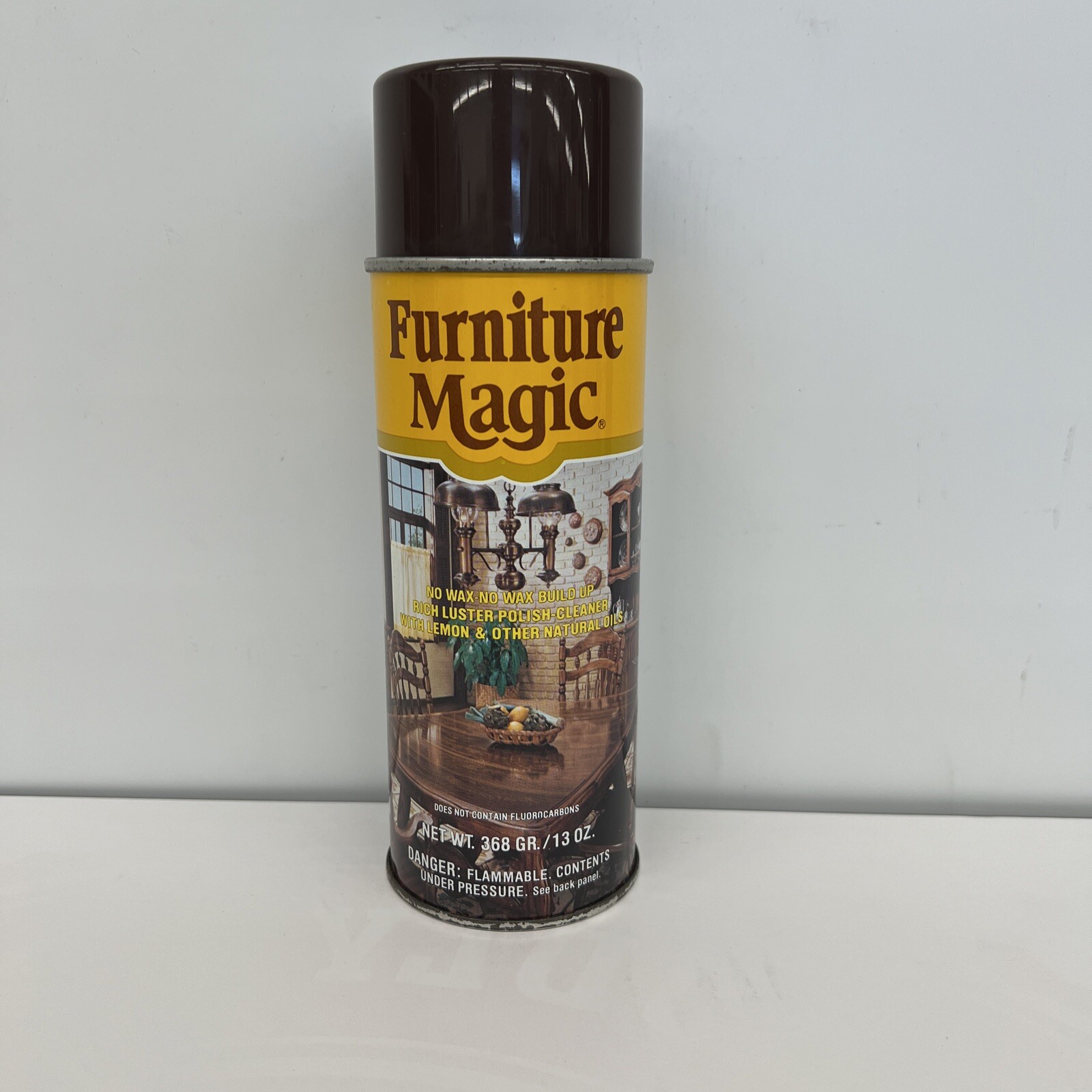Vintage Furniture Magic Rich Luster Polish- Cleaner With Lemon Aerosol 13oz.