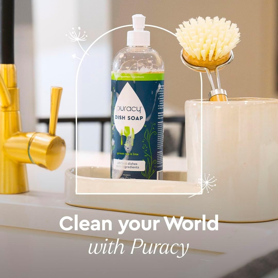 Natural Dish Soap Skin-Softening Plant-Based Dishwashing Soap Non-Toxic Dish
