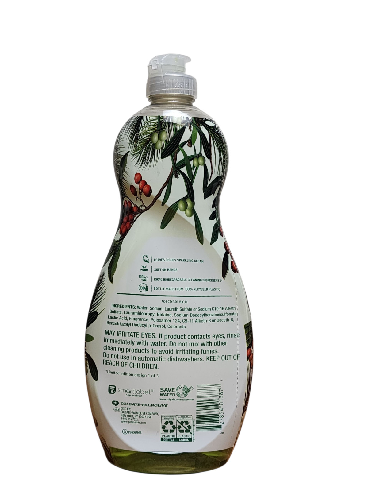 Palmolive Ultra Liquid Dish Soap Limited Edition White Spruce Scent Holiday Xmas