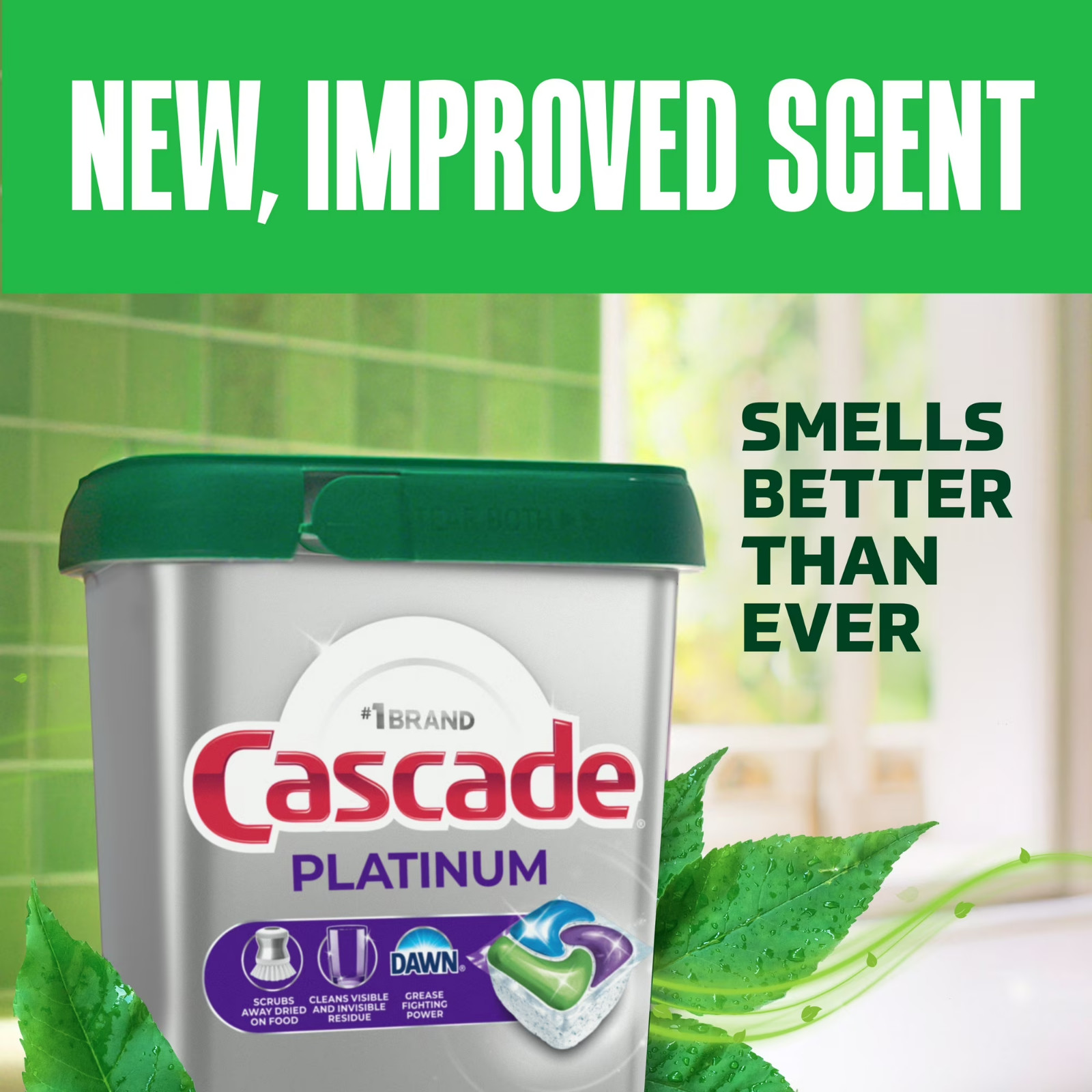 NEW 2 pack Cascade Platinum Dishwasher Pods Dishwasher Detergent Soap Tabs Fresh