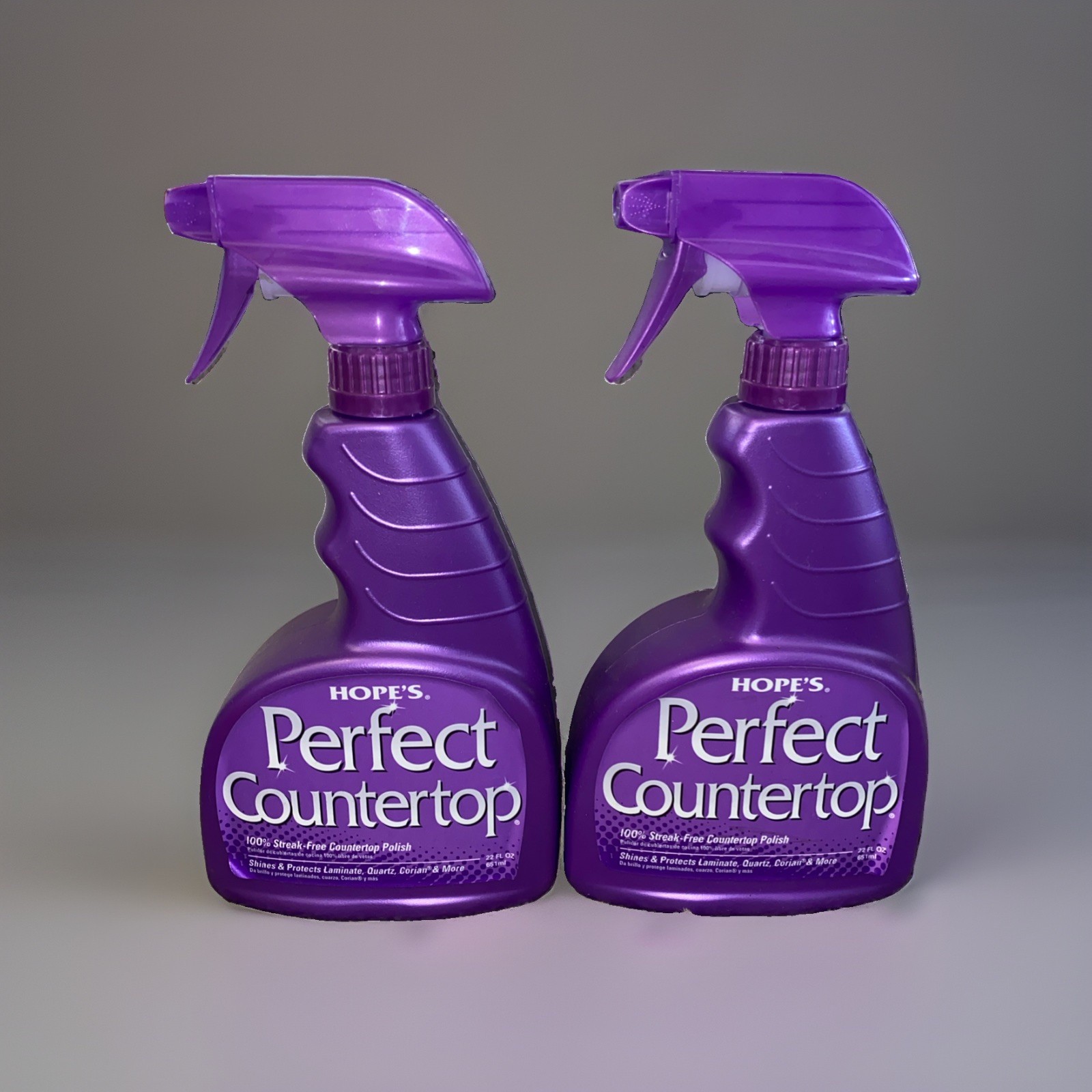HOPE’S Perfect Countertop Cleaner and Polish 22-Ounce Streak-Free Pack of 2