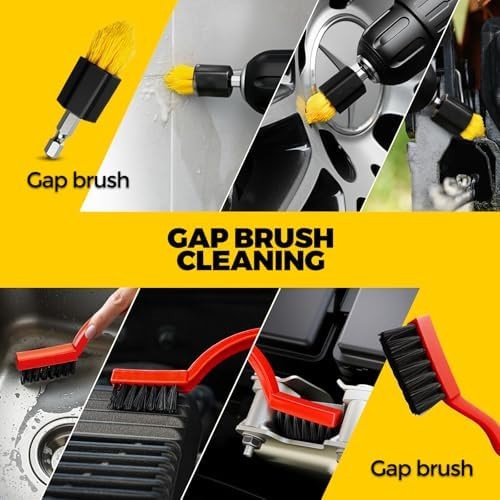 Holikme 22Pack Drill Brush Attachments Set,Scrub Pads & Sponge, Buffing Pads,…
