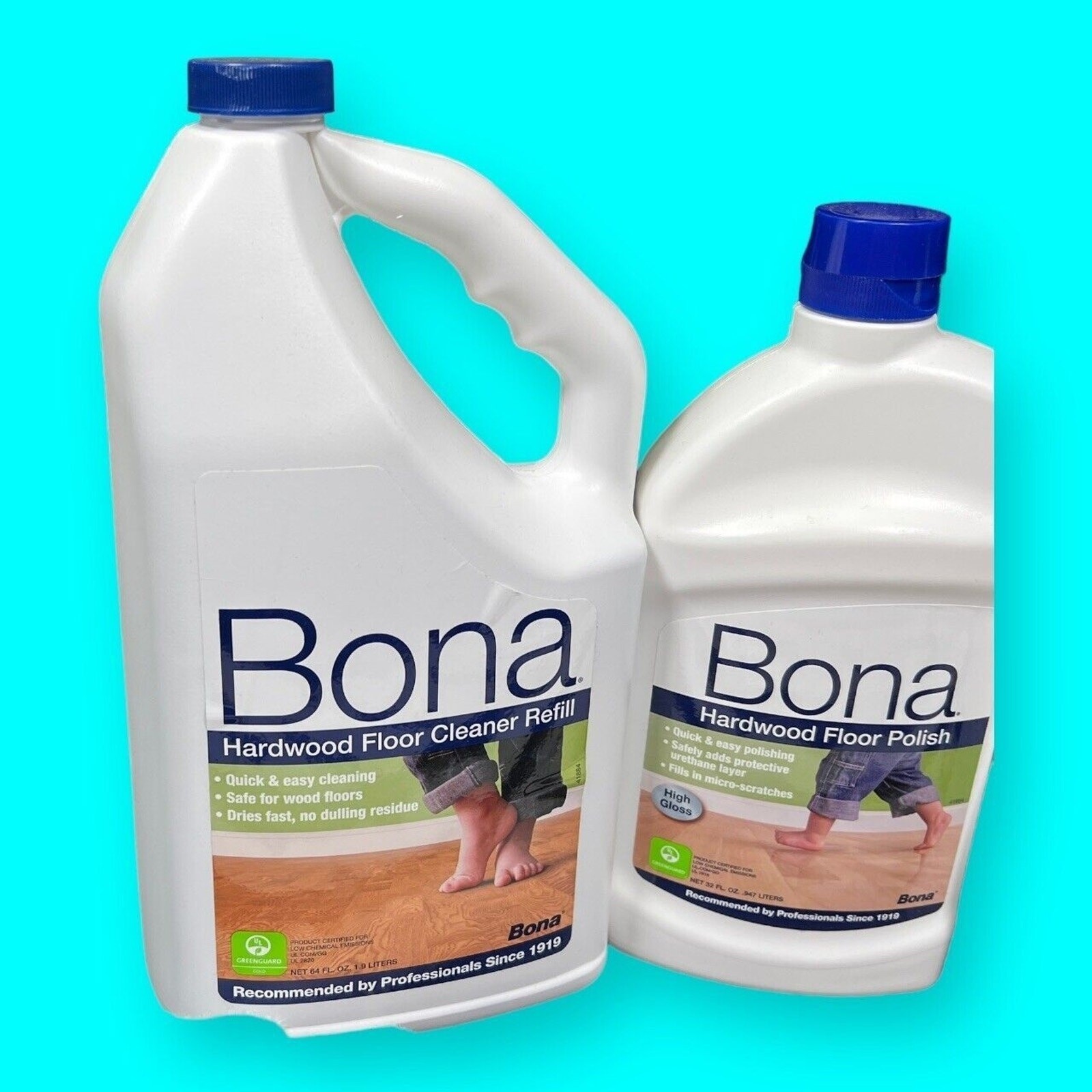 Bona Hardwood Floor Care Bundle Refill Polish Spray Microfiber Pad