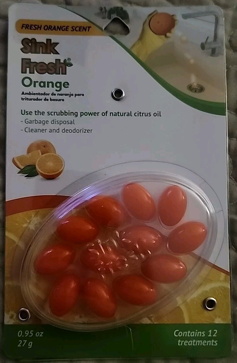 Sink Fresh Orange Garbage Disposal Cleaner Deodorizer 12 Treatments
