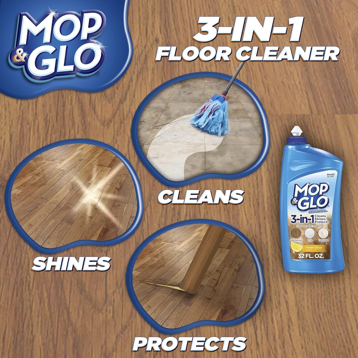 Elegant Citrus Scented Floor Cleaner – 64 Oz Shine-Lock Formula for All Surfaces