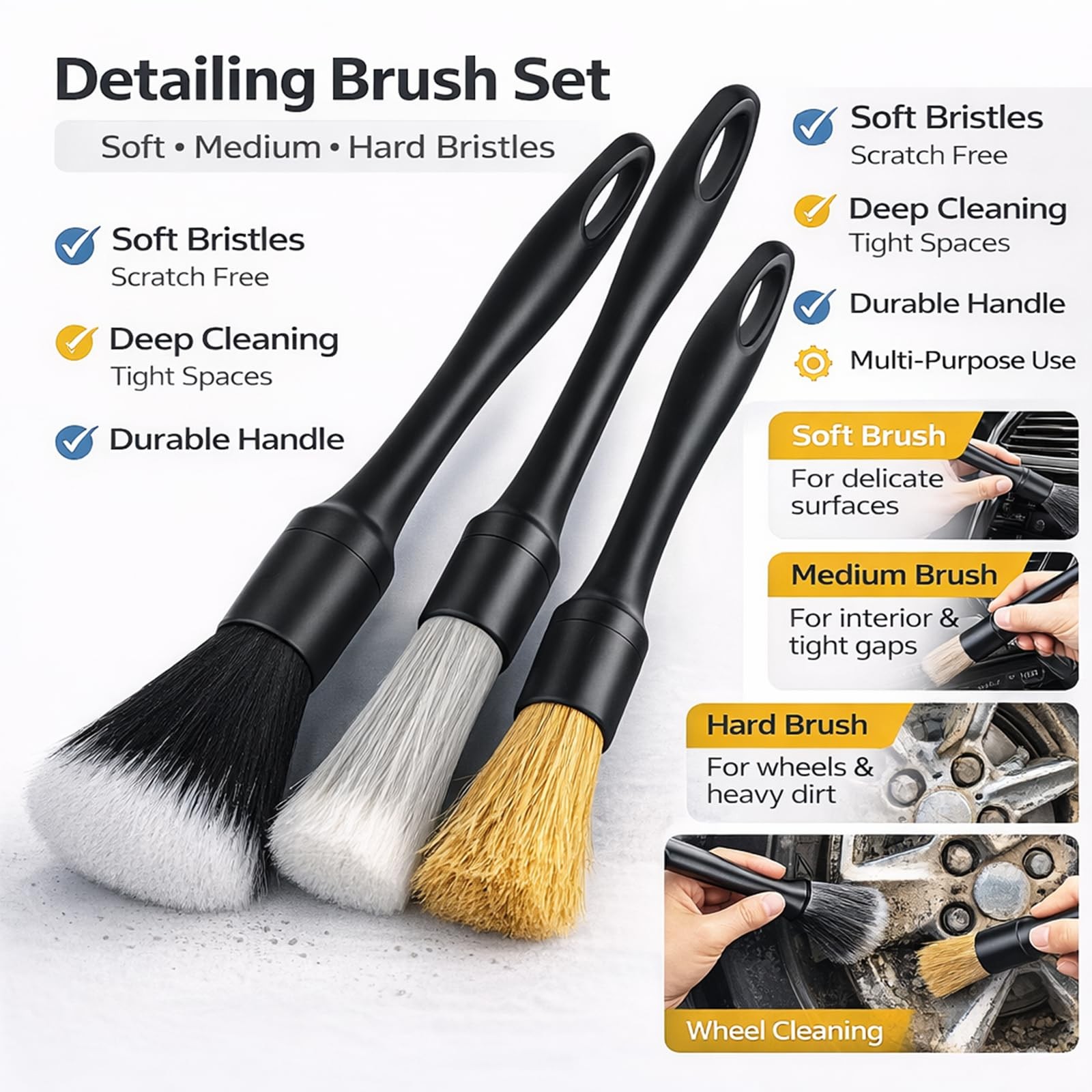26Pcs Car Detailing Kit, Car Detailing Brush Set, Auto Detailing Drill Brush …