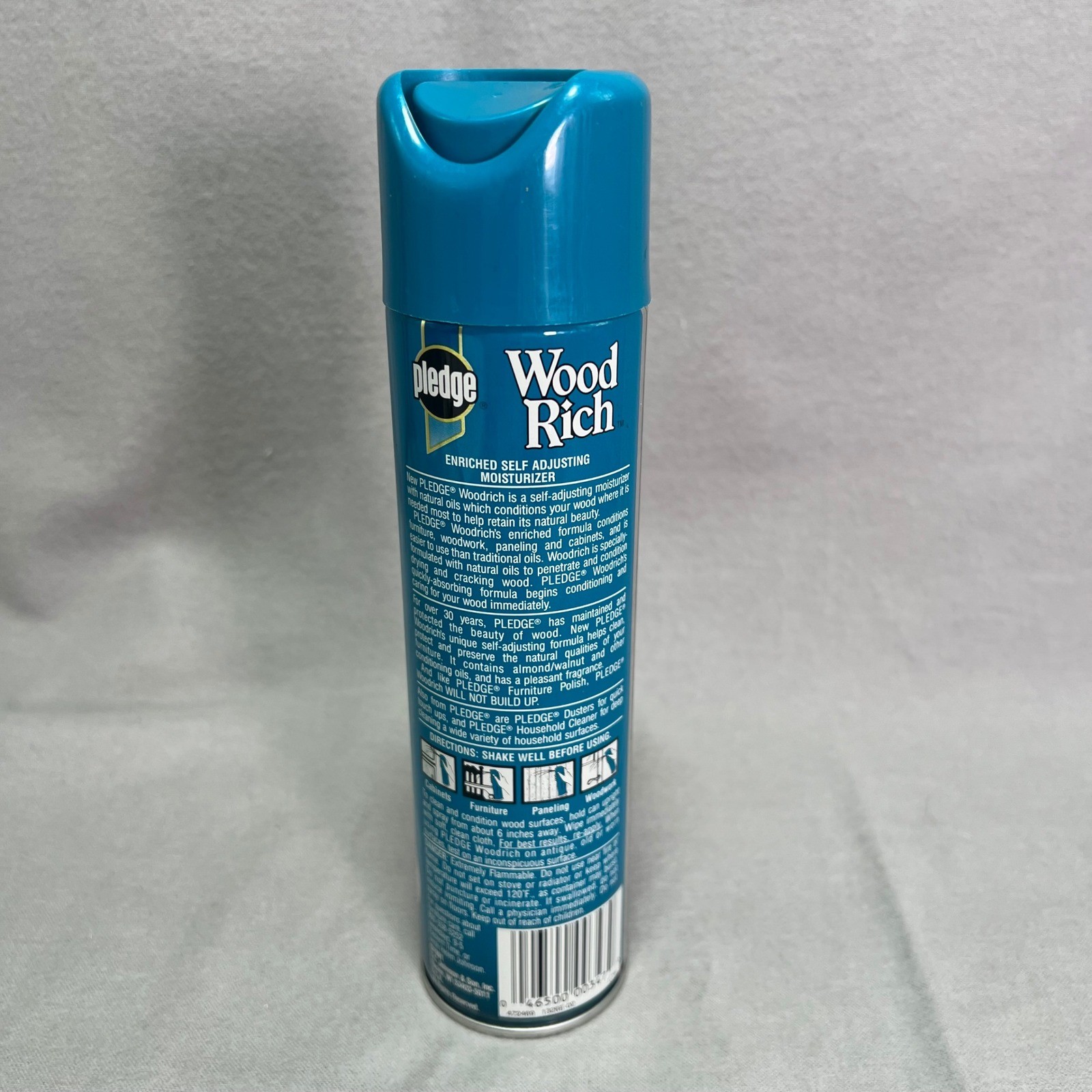 Pledge Wood Rich Moisturizer Aerosol Spray 1991 Vintage NOS Rare HTF 12.5oz
