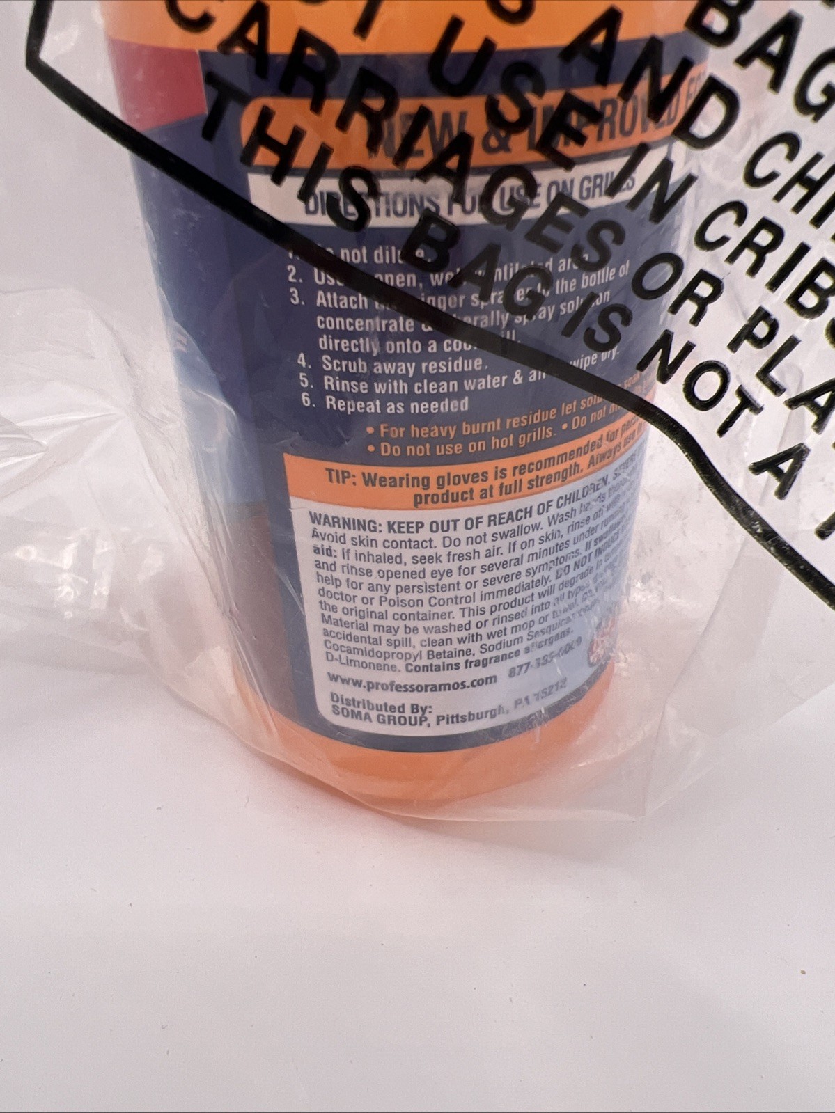 Prof Amos Concentrated Grill & Oven Foaming Cleaner 32 Oz Refill Citrus Zest