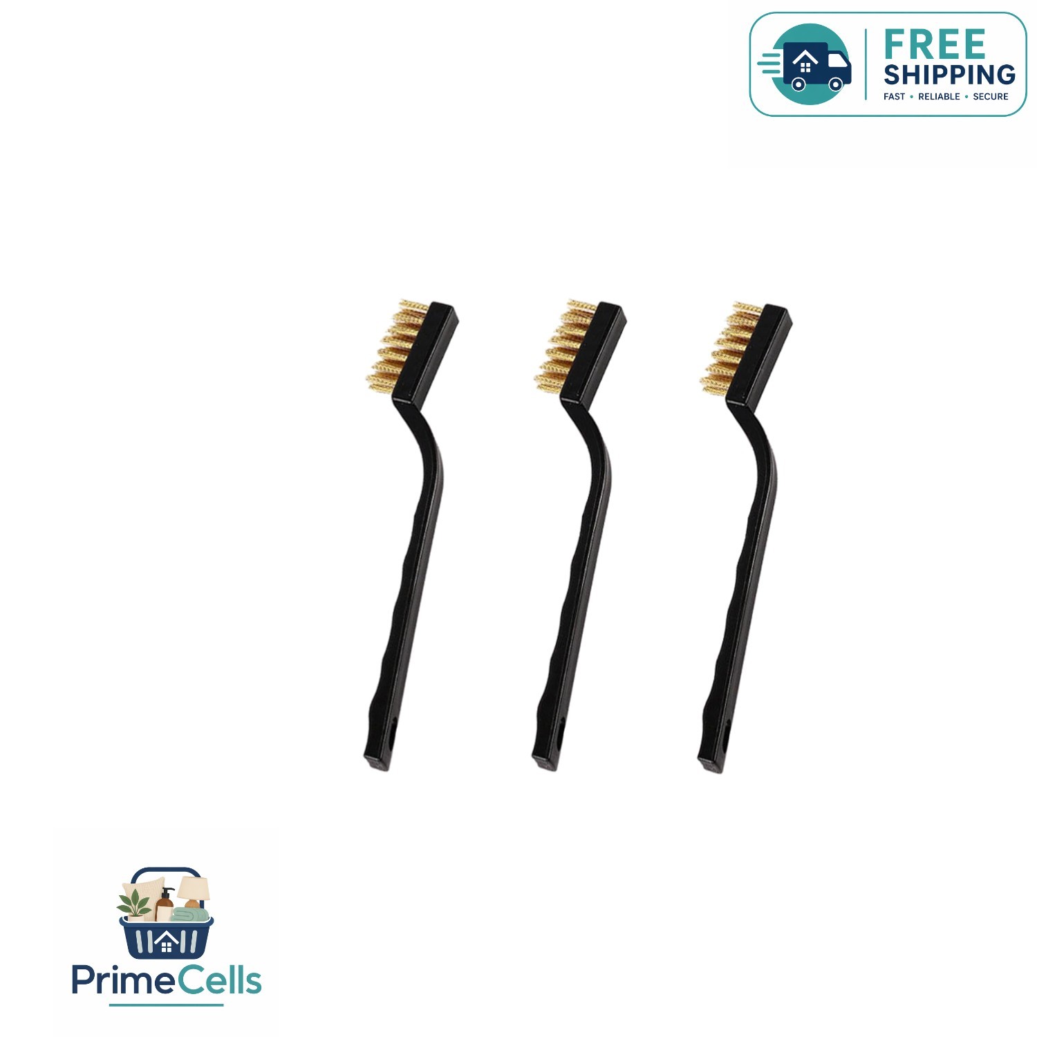3 Pack Brass Wire Brushes for Effortless Rust Removal & Metal Cleaning