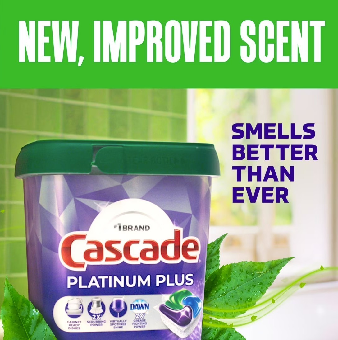[SALE] 2 Pack Cascade Platinum Plus Dishwasher Detergent Pods Mountain 57 Count