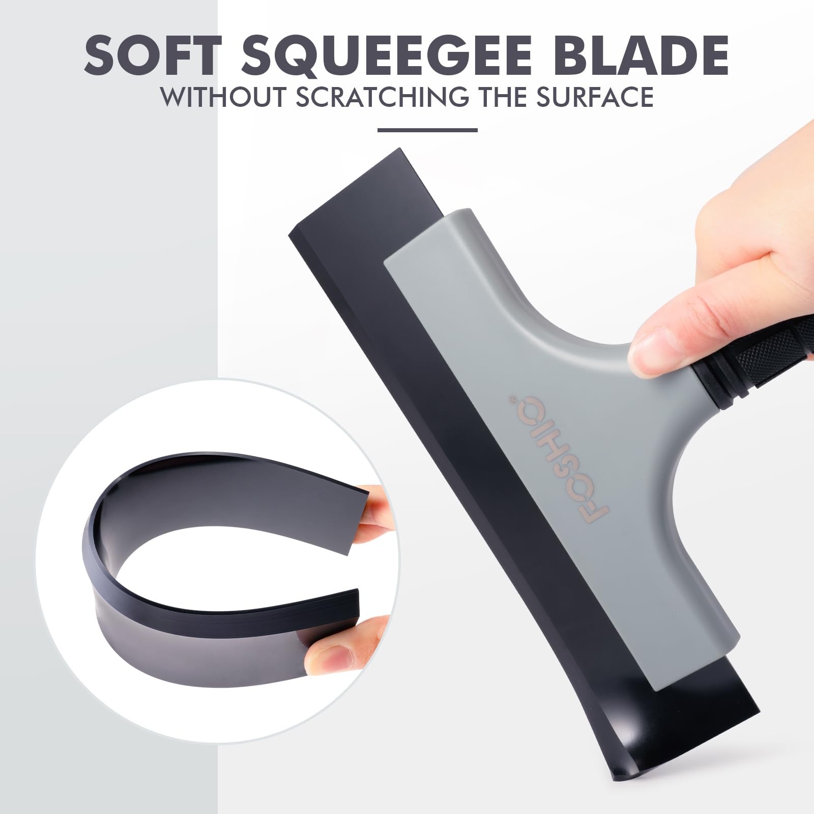 All-Purpose Car Window Squeegee, 2 Pack 8 inch Double Edge Squeegee Blades wi…
