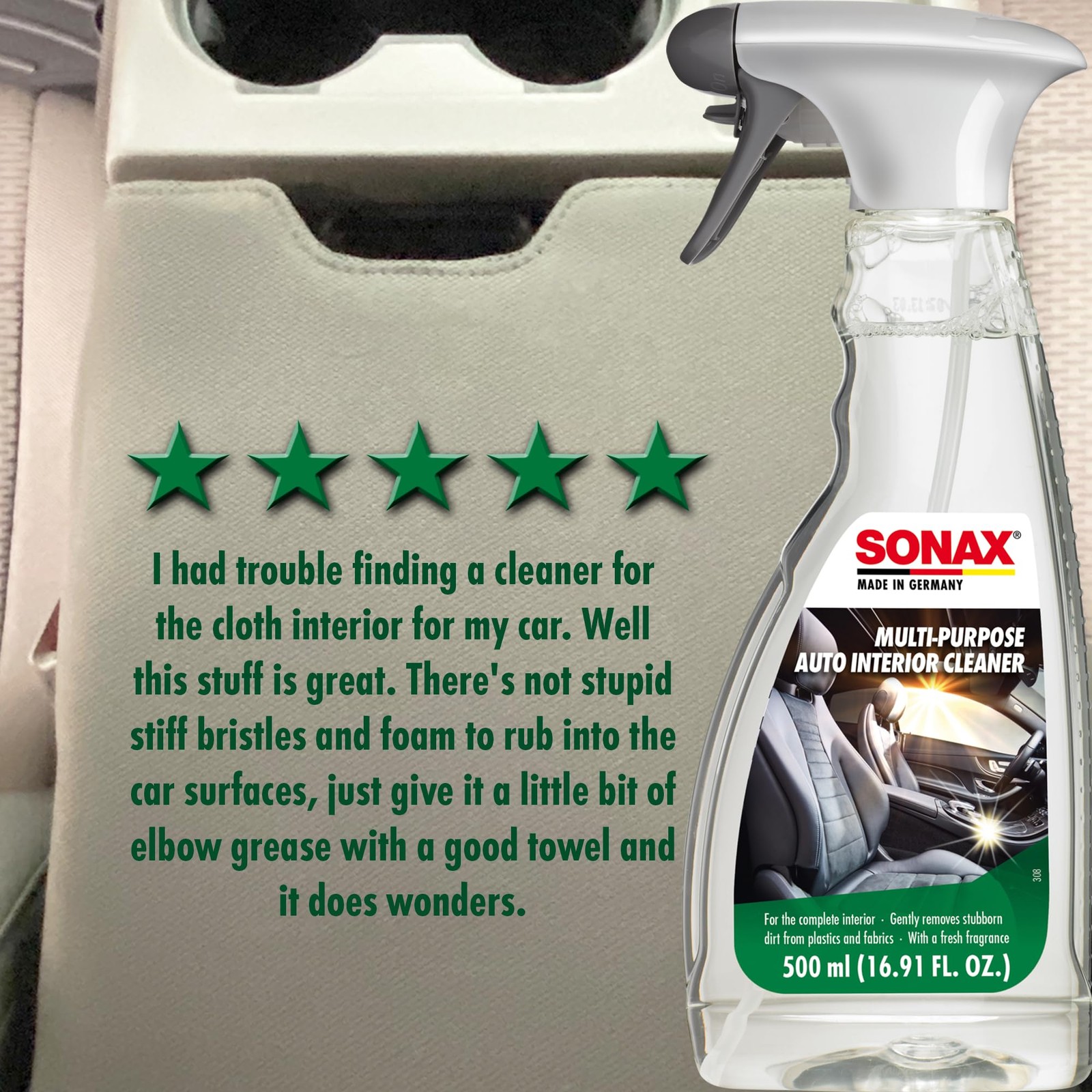 Multi-Purpose Interior Cleaner 321200 | Powerful Stain Remover & Deodorizer f…