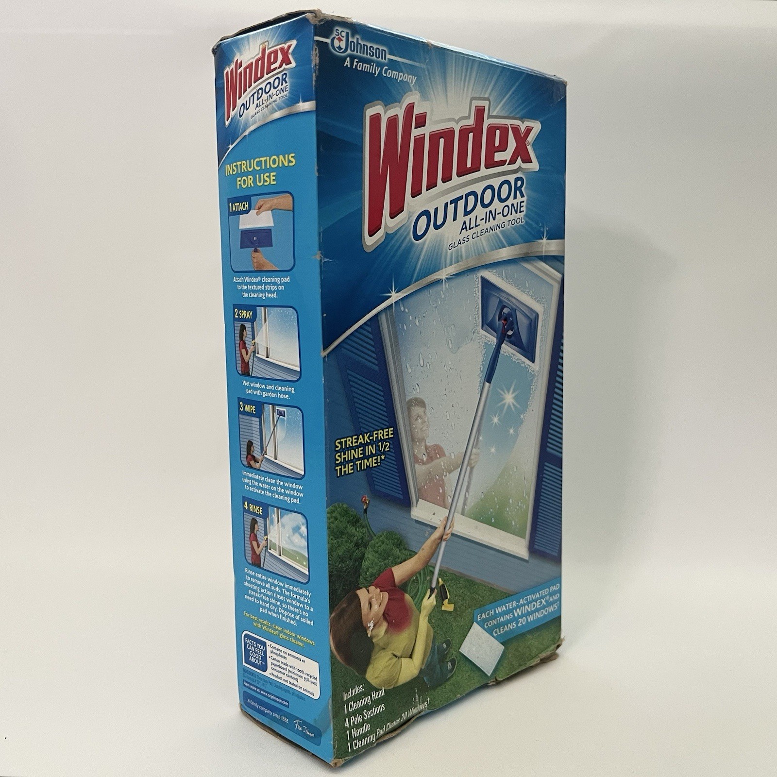 Windex Outdoor All-In-One Glass & Window Cleaner Tool Starter Kit