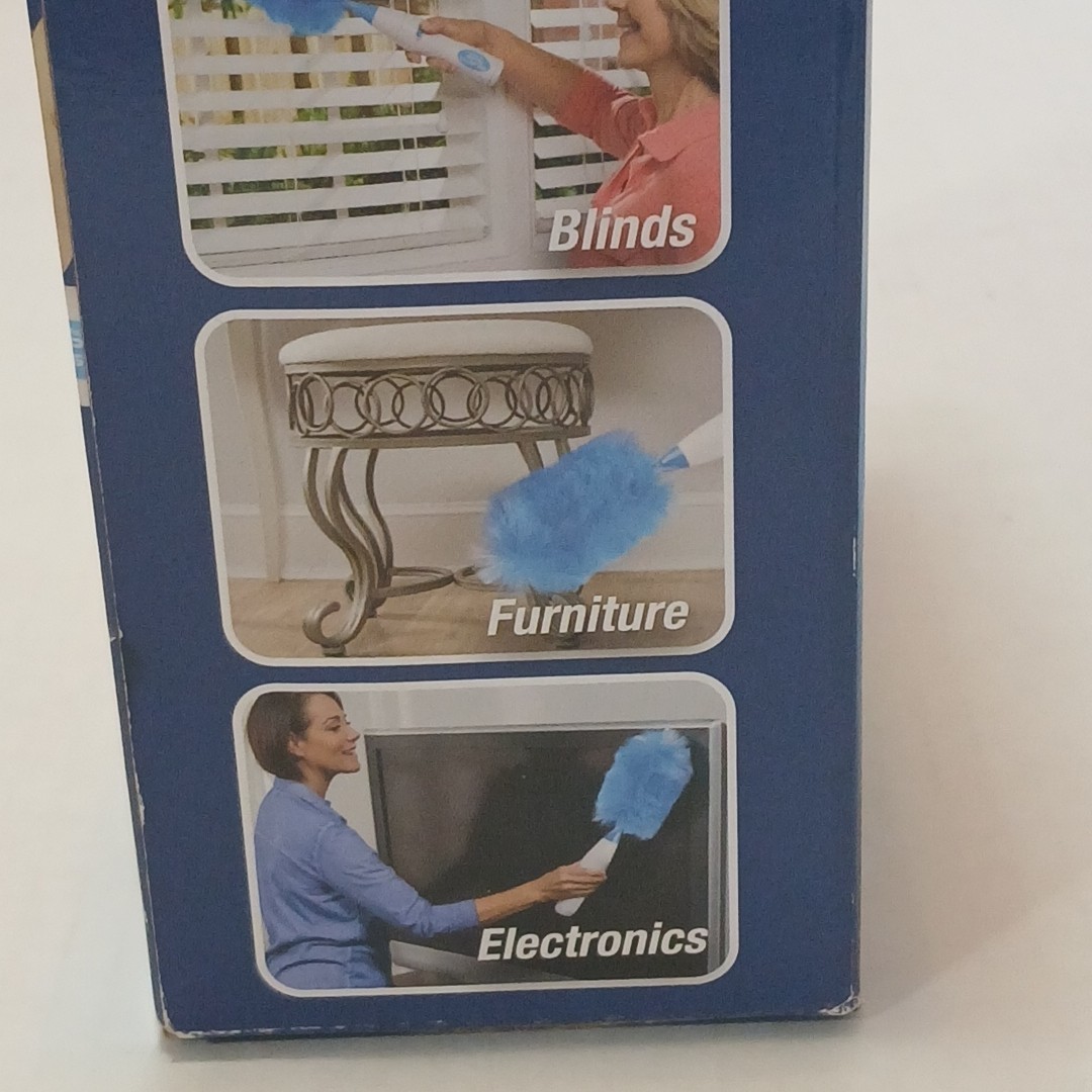 Hurricane Spin Duster Motorized Dust Wand w/3ft Extension For Ceiling Fans NIB