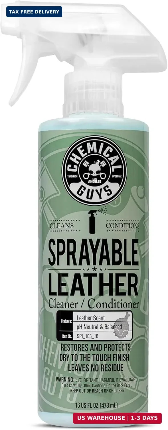 Chemical Guys Sprayable Leather Cleaner and Conditioner in One – Cleans, Conditi