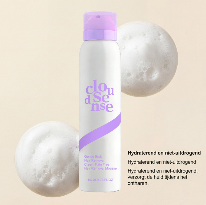 NEW Cloud Sense Gentle Hair Removal Mousse Spray, Aloe & Hyaluronic Acid