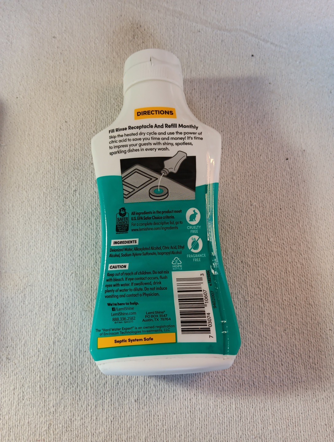 3 Lemi Shine Shine Dishwasher Rinse Aid, Hard Water Stain 8.45 Oz (M014)