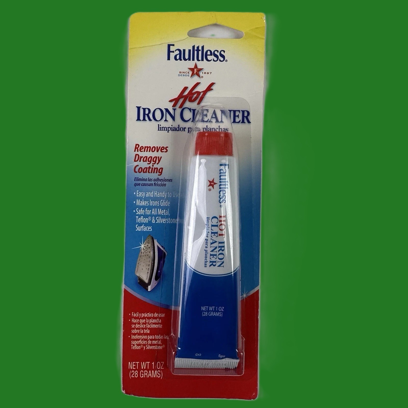 lot of 2 Faultless Hot Iron Cleaner 1 Oz Metal Teflon Silverstone