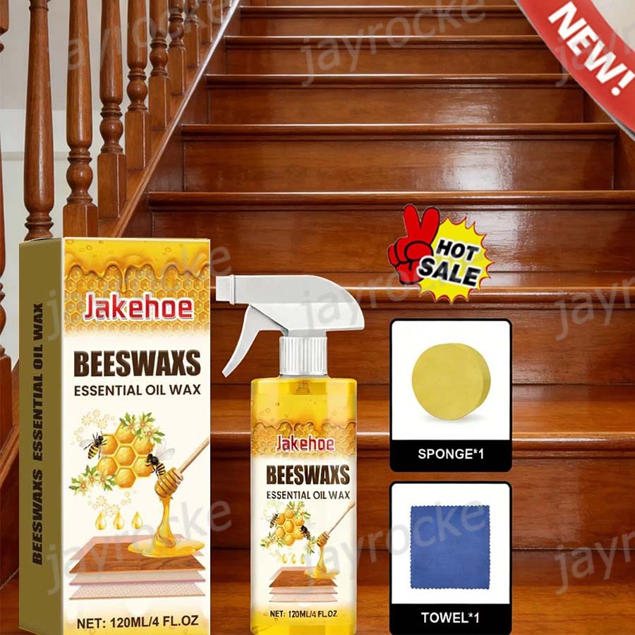 Beeswax Spray, Beeswaxs Essential Oil Wax, Multi-Purpose Furniture Wood Cleaner