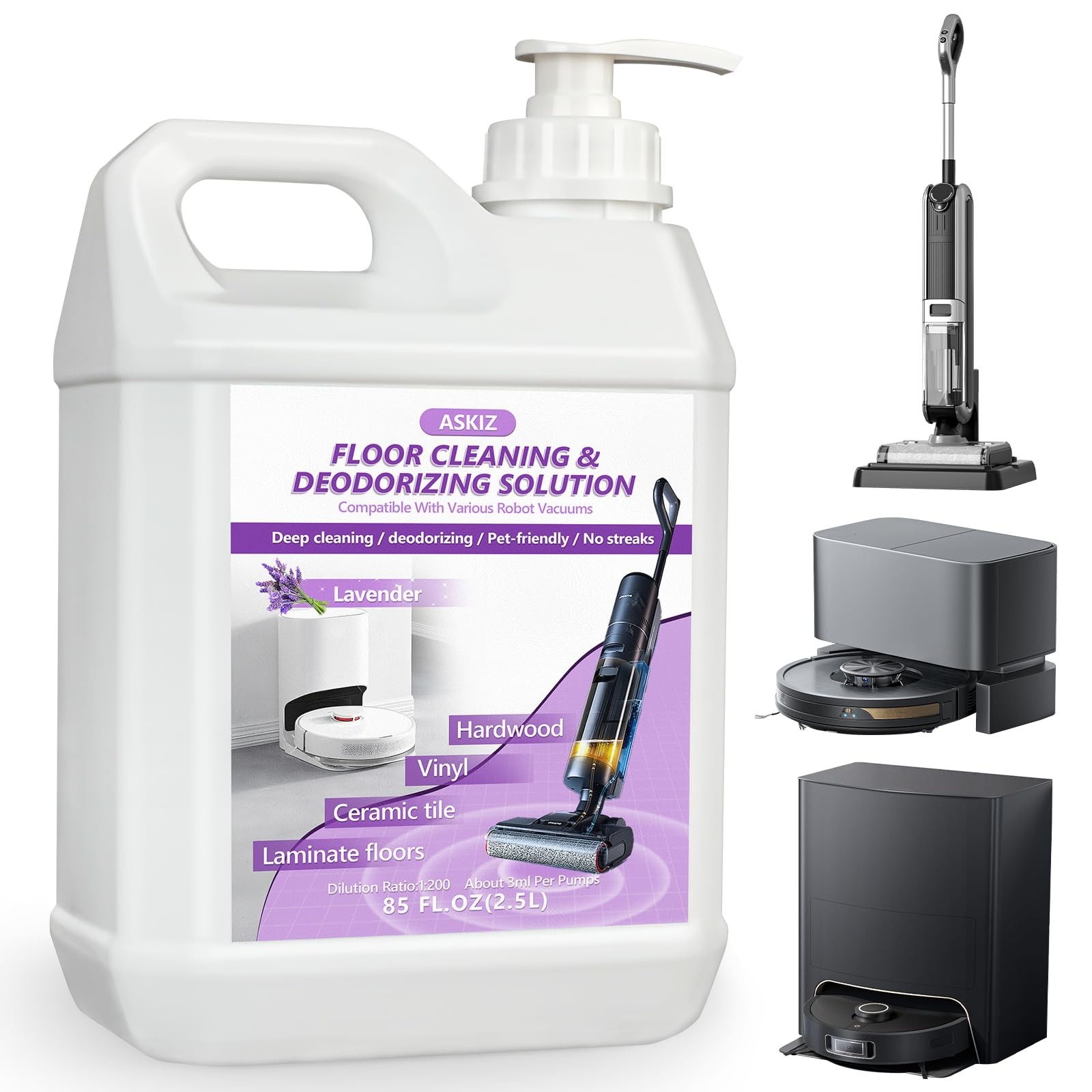 85 FL OZ Floor Cleaning Solution,Floor Cleaner for Mopping with Tineco,Deep C…