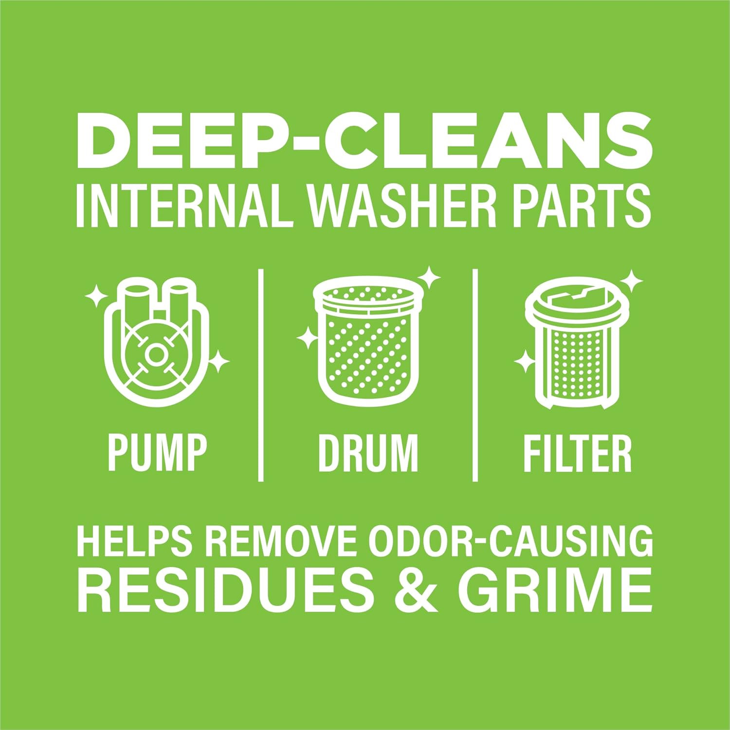 Washing Machine Cleaner, Helps Power Away Odor Causing Bacteria & Grime Deep ins