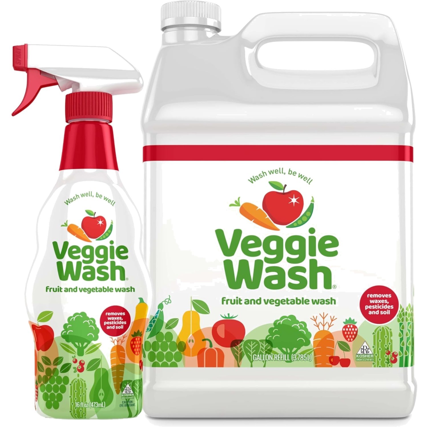 Fruit & Vegetable Wash, Produce Wash and Cleaner Bundle Pack – 16 oz. Spray a…