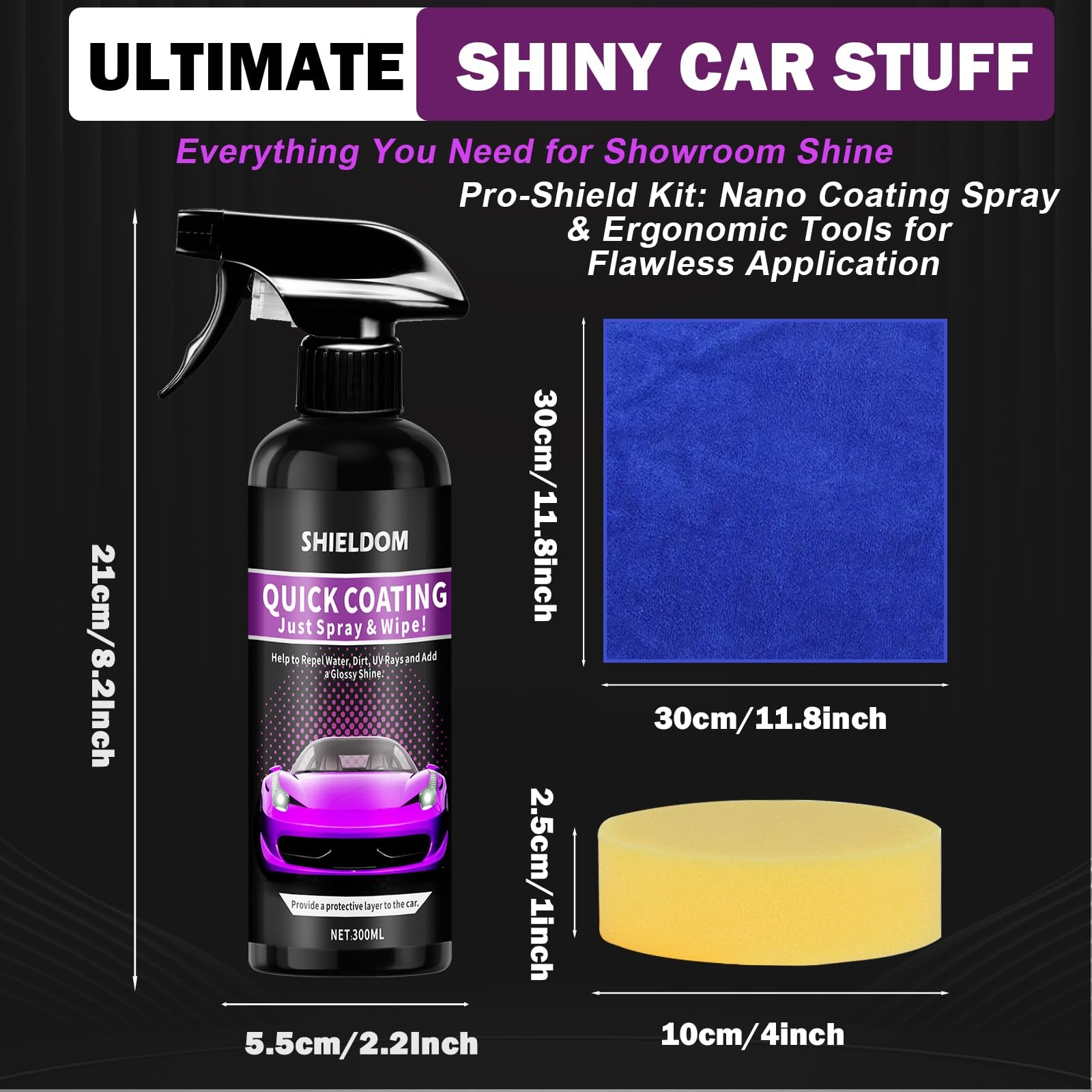 Quick Effect Coating Agent Car Ceramic Coating Spray for Shine & Protection S…