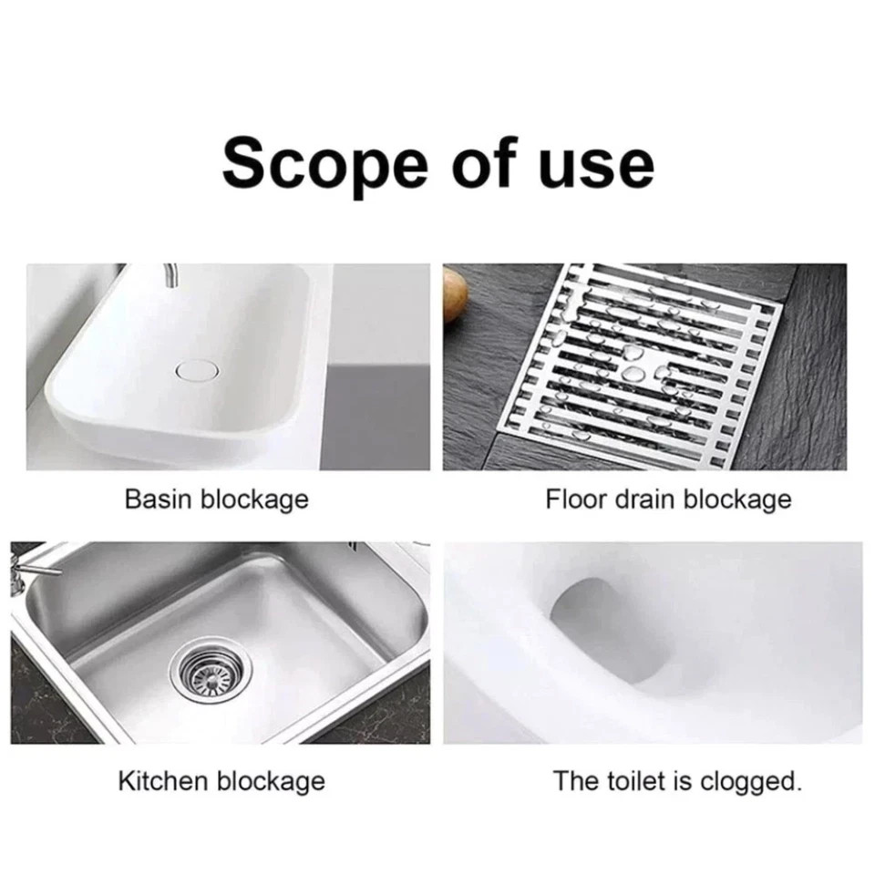 Powerful High Efficiency Sink Drain Cleaner 1–5x Clog Cleaning Tool