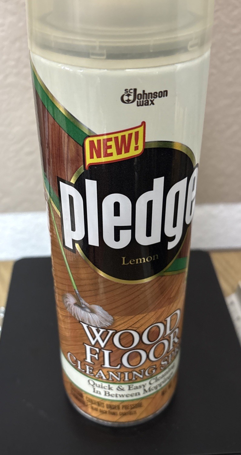 VINTAGE 1998 New Pledge Lemon 17 Oz. Wood Floor Cleaning Spray Discontinued Prop