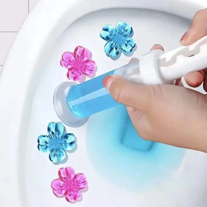 Toilet Gel 1Pc/12 Count Toilet Bowl Gel Stamp 6 Kinds of Scent Toilet Cleaner Ge