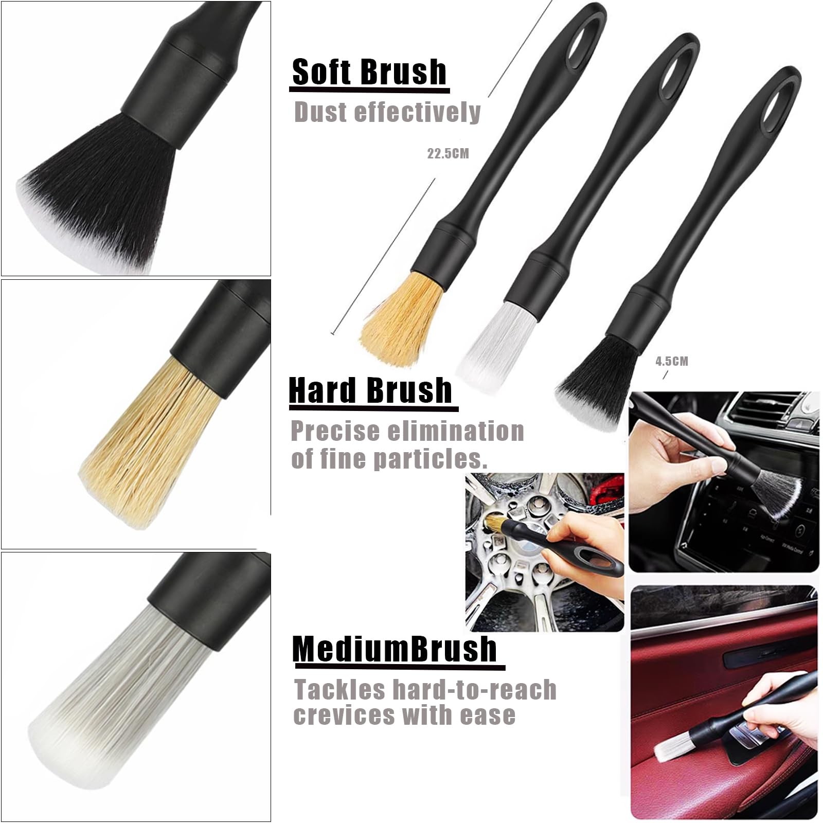 26Pcs Car Detailing Kit, Car Detailing Brush Set, Auto Detailing Drill Brush …