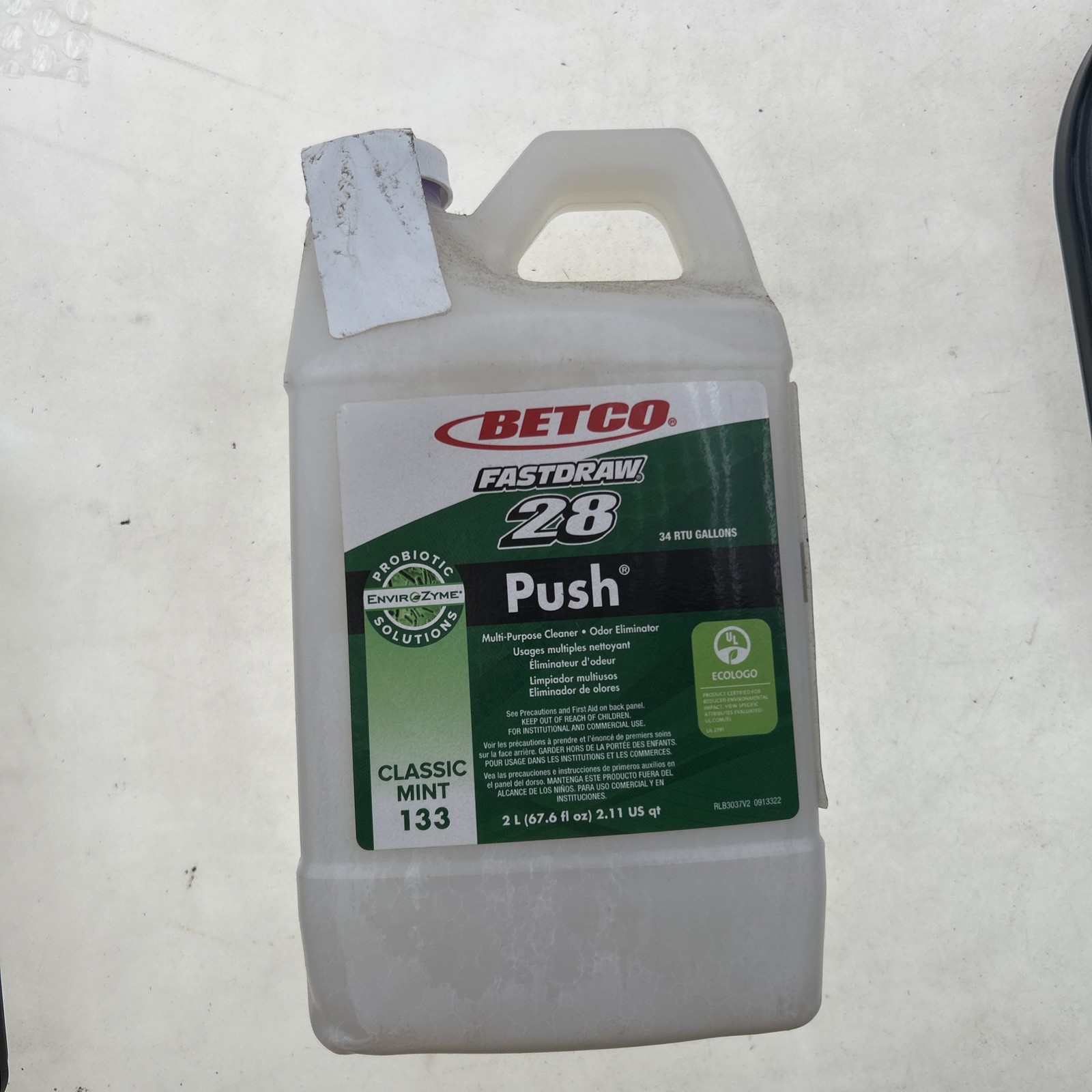 BETCO Fastdraw 28 Push Multi-Purpose Cleaner Odor Eliminator 2L-Classic Mint 133