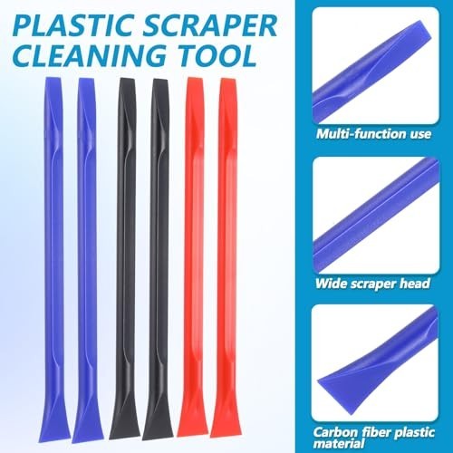 18 PCS Non-Scratch Plastic Scraper Set, Multi-Purpose Tool for Cleaning & Label