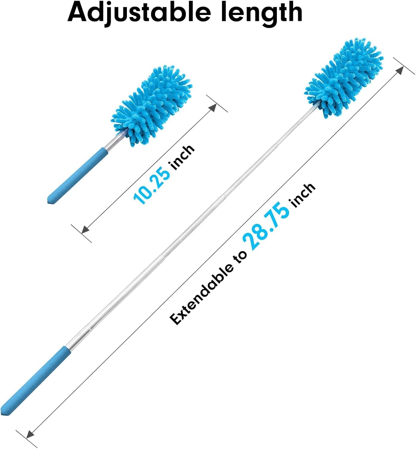 Compact Microfiber Duster for Safe Cleaning of Windows, Fans, and Furniture