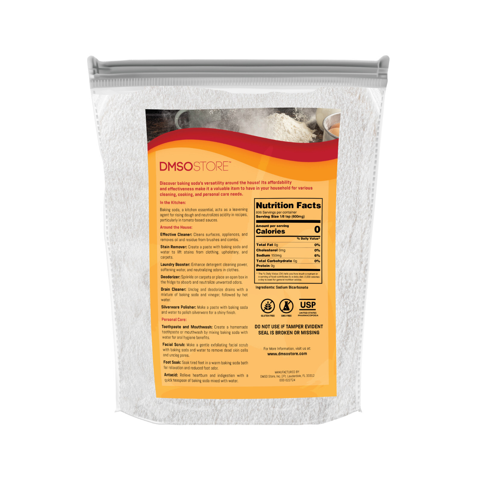 Baking Soda 1 lb. Pure Sodium Bicarbonate