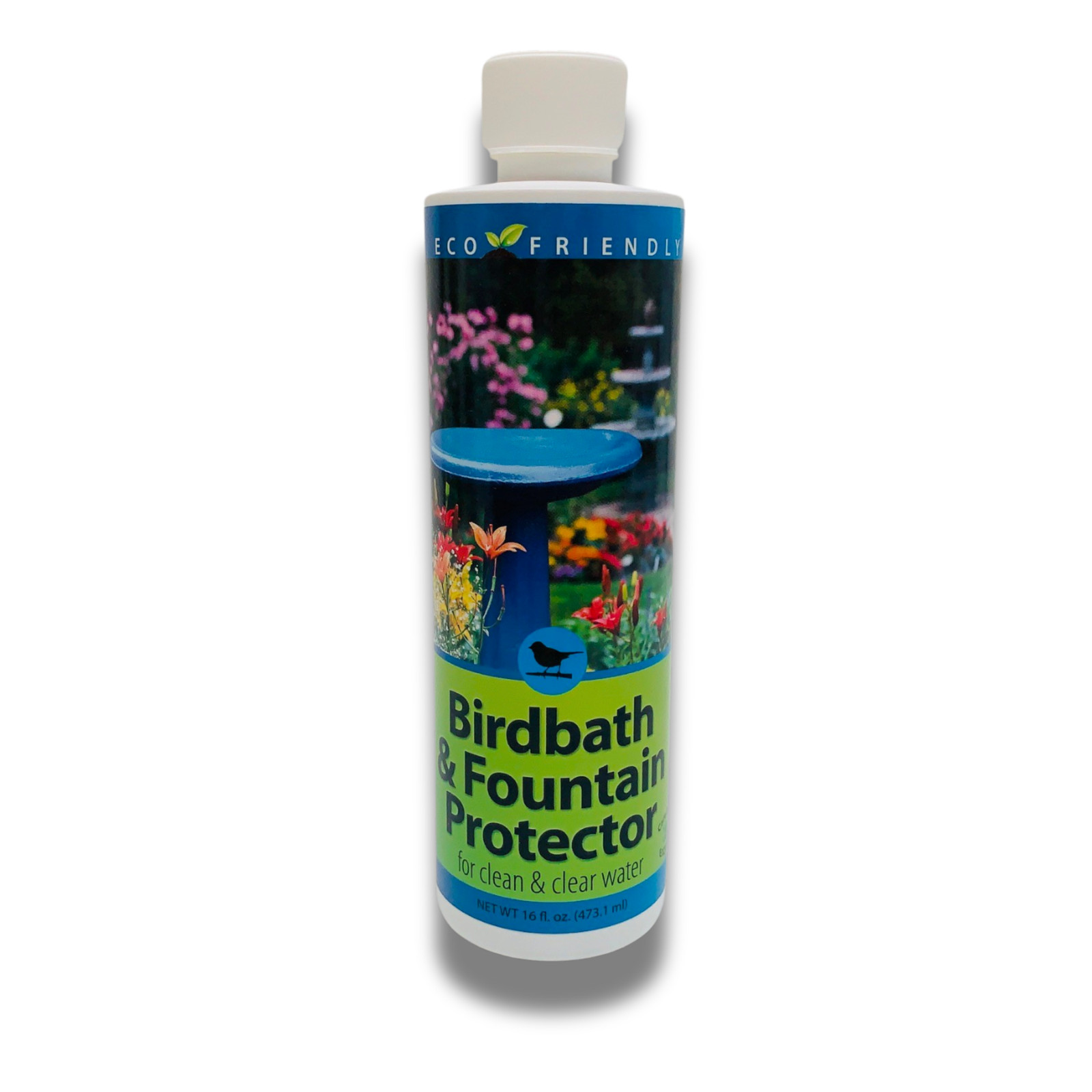 Natural Bird Bath & Fountain Protector | Keeps Water Clear & Slime-Free | 8 oz &