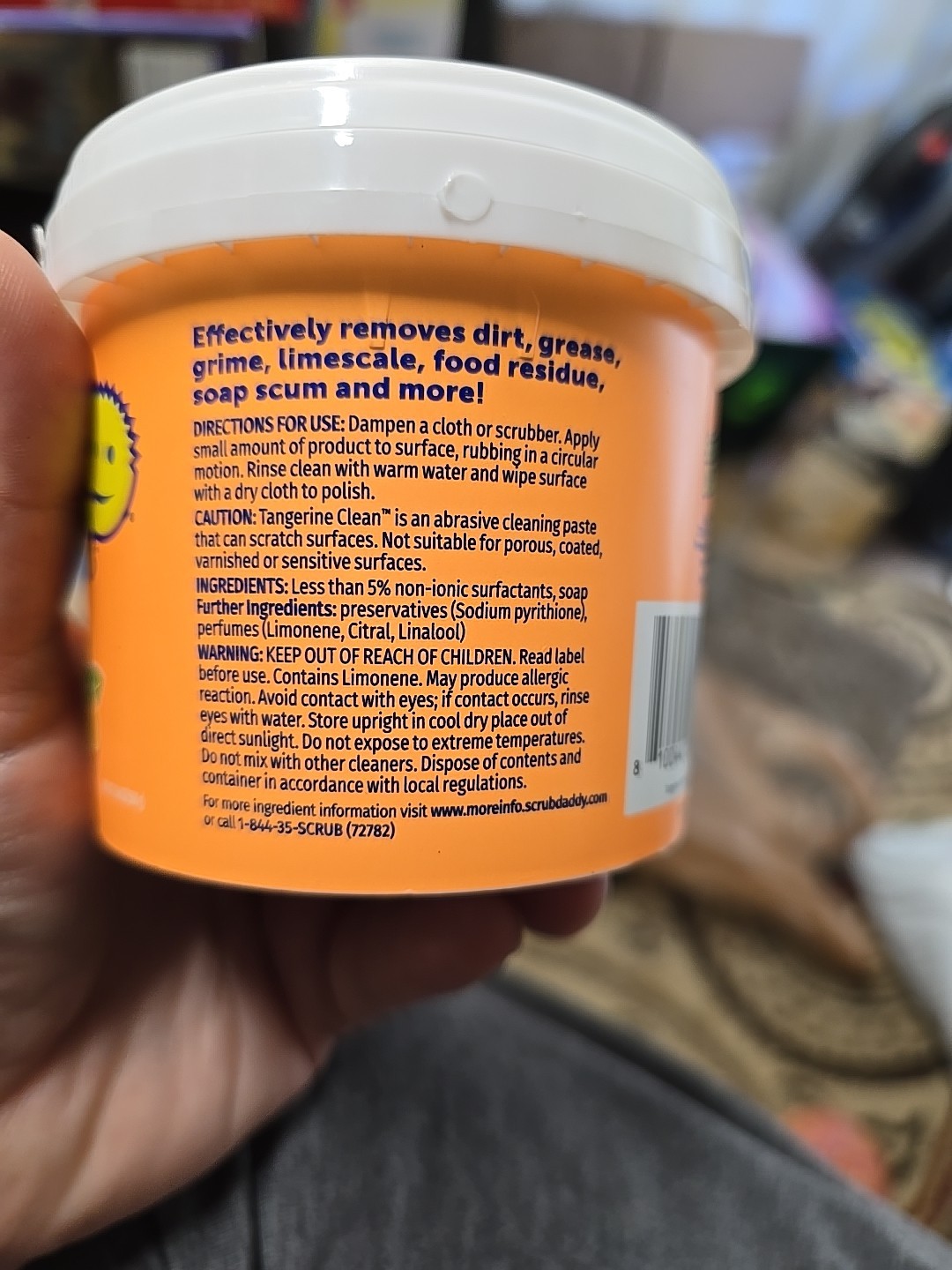 Scrub Daddy Tangerine Clean Natural Cleaning Paste 17.6 oz New Sealed