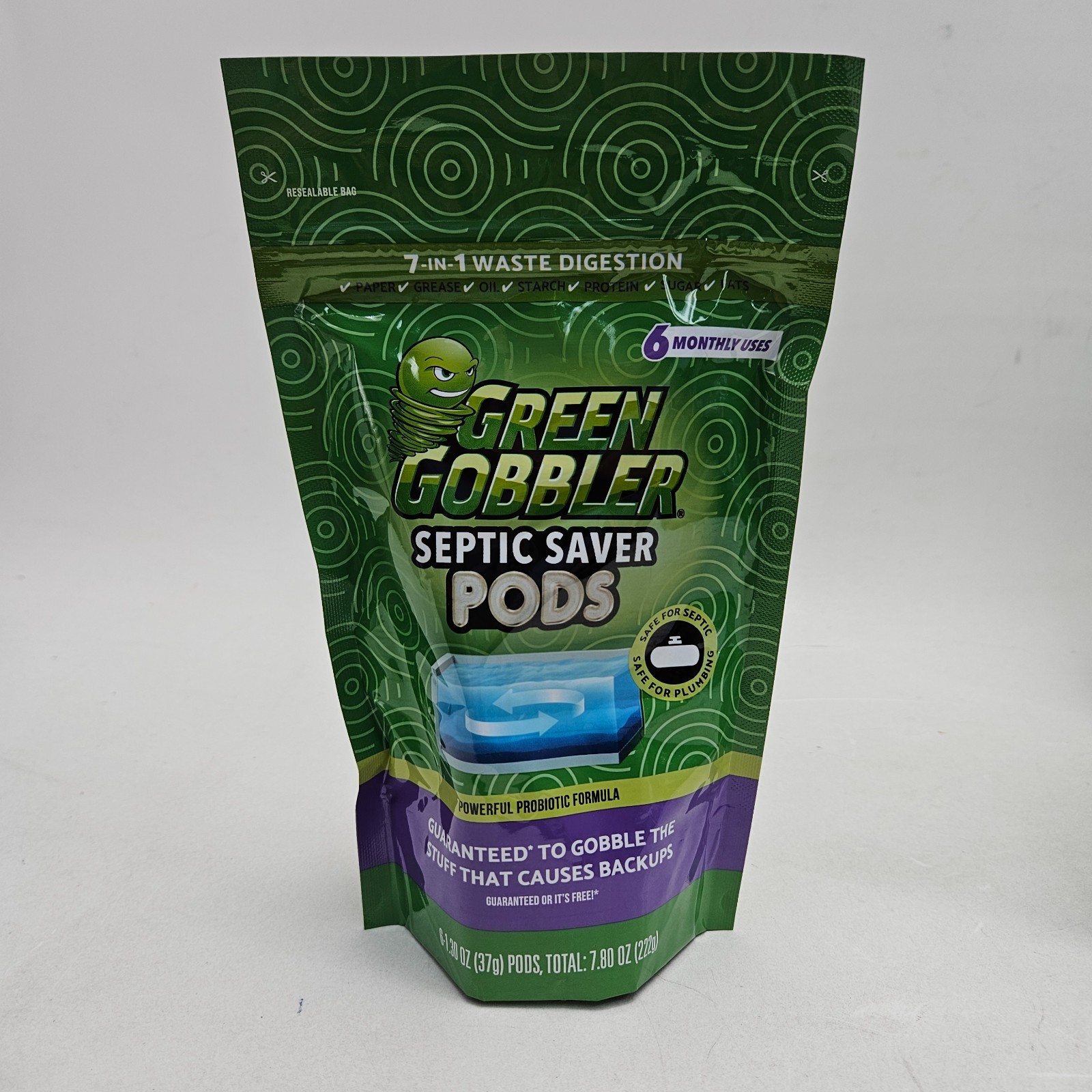 Green Gobbler Septic Saver Septic Treatment Pacs – 2 year Supply Biodegradable