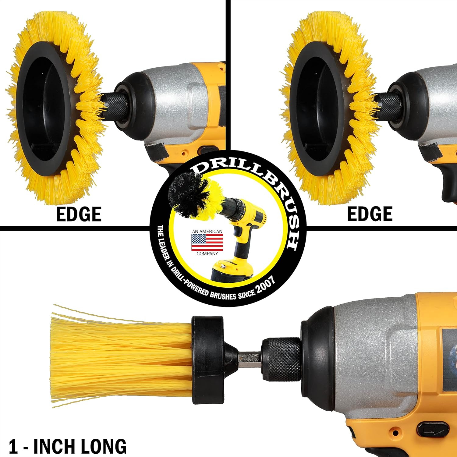 Tile and Grout Cleaning Drill Brush Set – 3 Pack Drill Brush Power Scrubber Clea