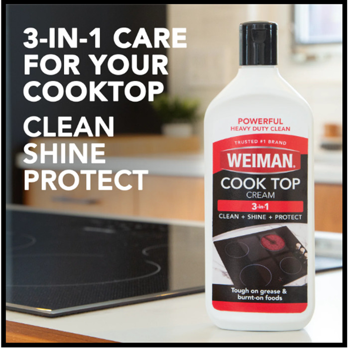 Weiman Glass Cooktop Heavy Duty Cleaner & Polish – Shines and Protects Glass/Cer