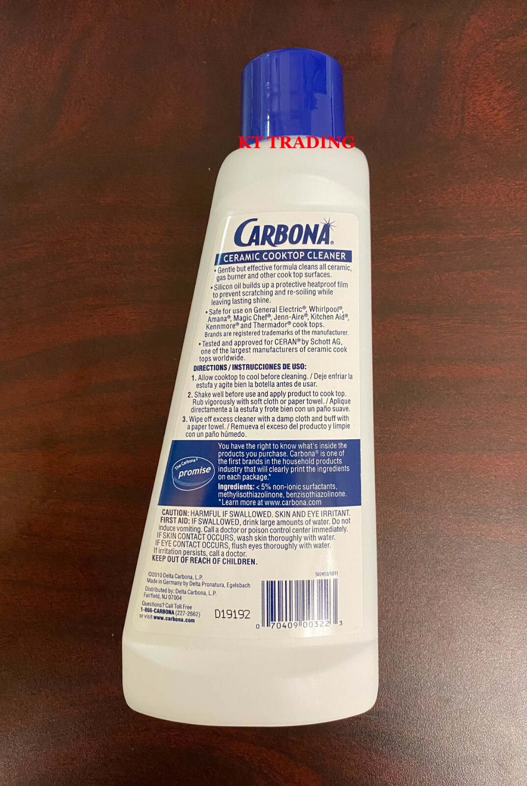 CARBONA Ceramic Cooktop Surface Cleaner & Polisher ~ Lasting Shine 16.8oz Liquid