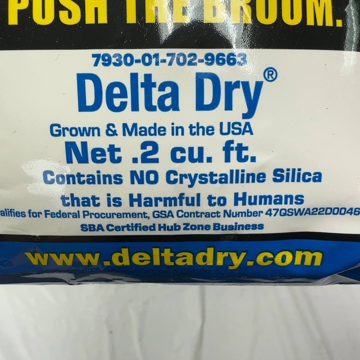 NATURE’S BROOM NBR-100 BIO BASED OIL SPILL ABSORBENT GRANULE POUCH 0.2 CU FT