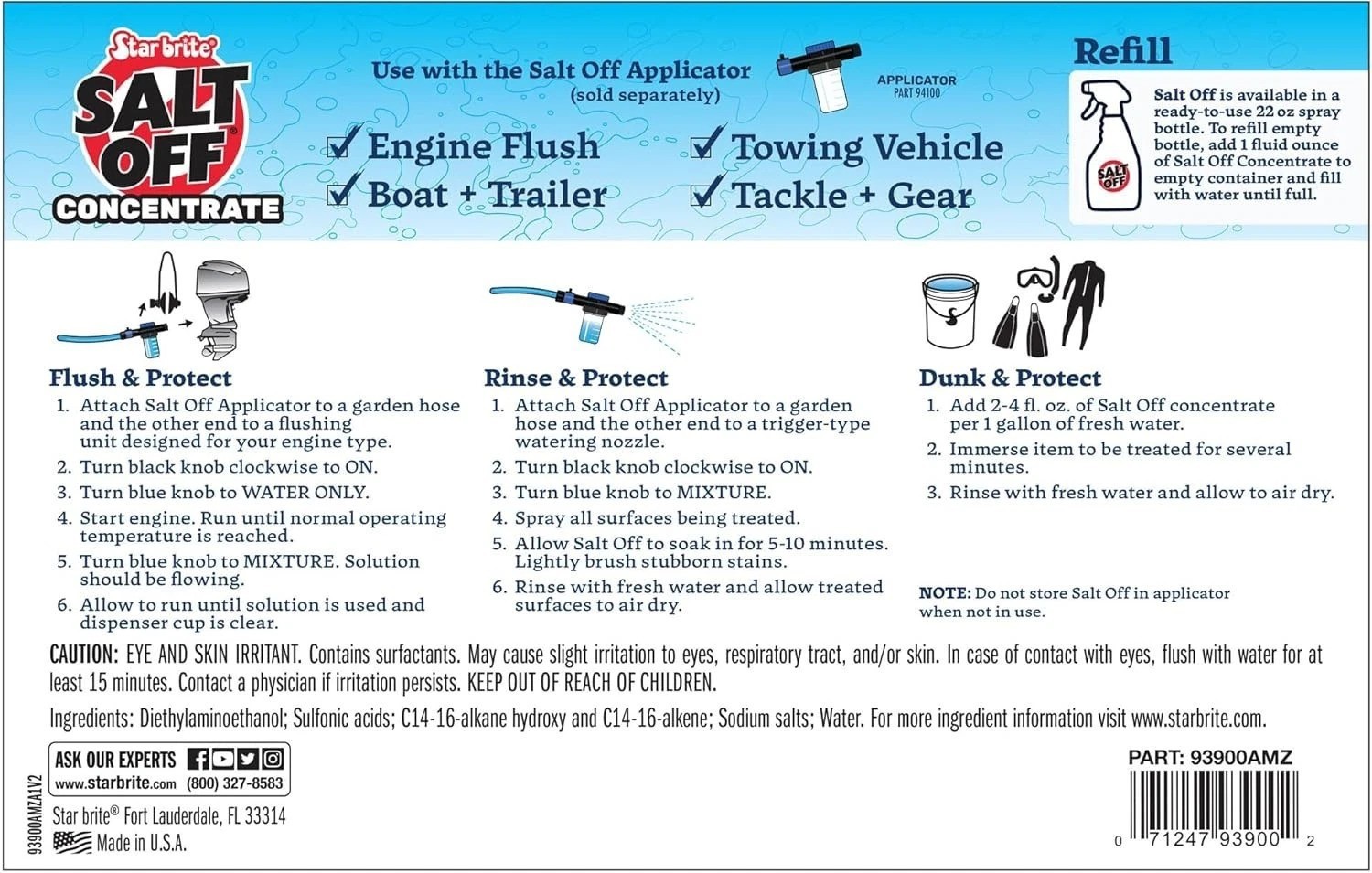 Salt Off Concentrate Salt & Engine Flush 128 OZ Gallon for Boats, Vehicles, T…