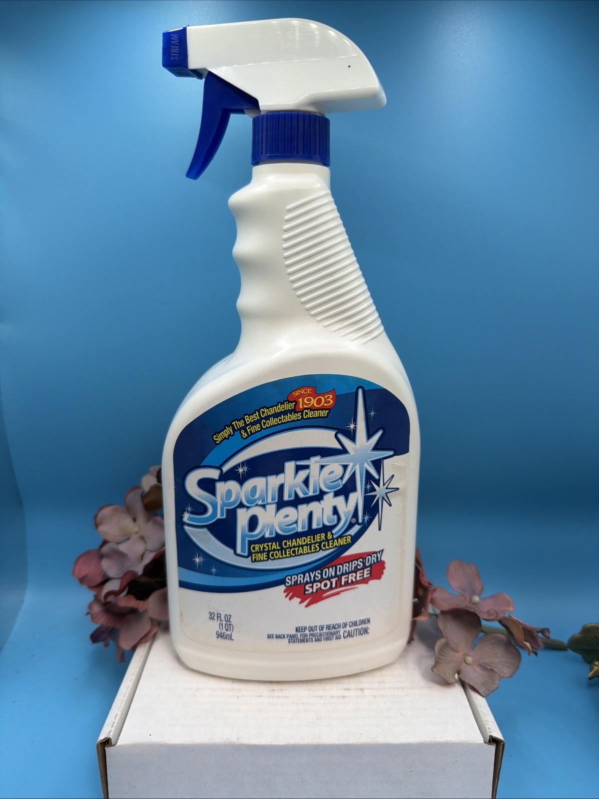 Sparkle Plenty Chandelier Cleaner Drip-Dry Spray, Clear, 32 oz NOS Full